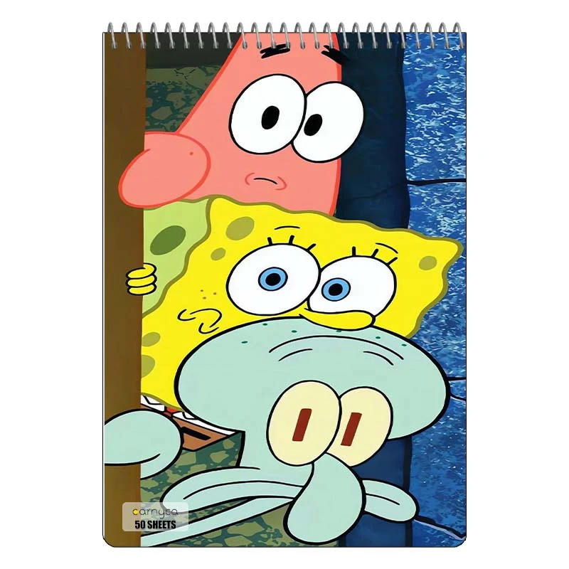 دفتر نقاشی 50 برگ سیمی کارنیکا طرح باب اسفنجی spong bob کد 71927