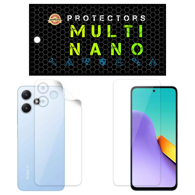 محافظ صفحه نمایش مولتی نانو مدل X-SFT مناسب برای گوشی موبایل شیائومی Redmi 12 5G به همراه محافظ پشت