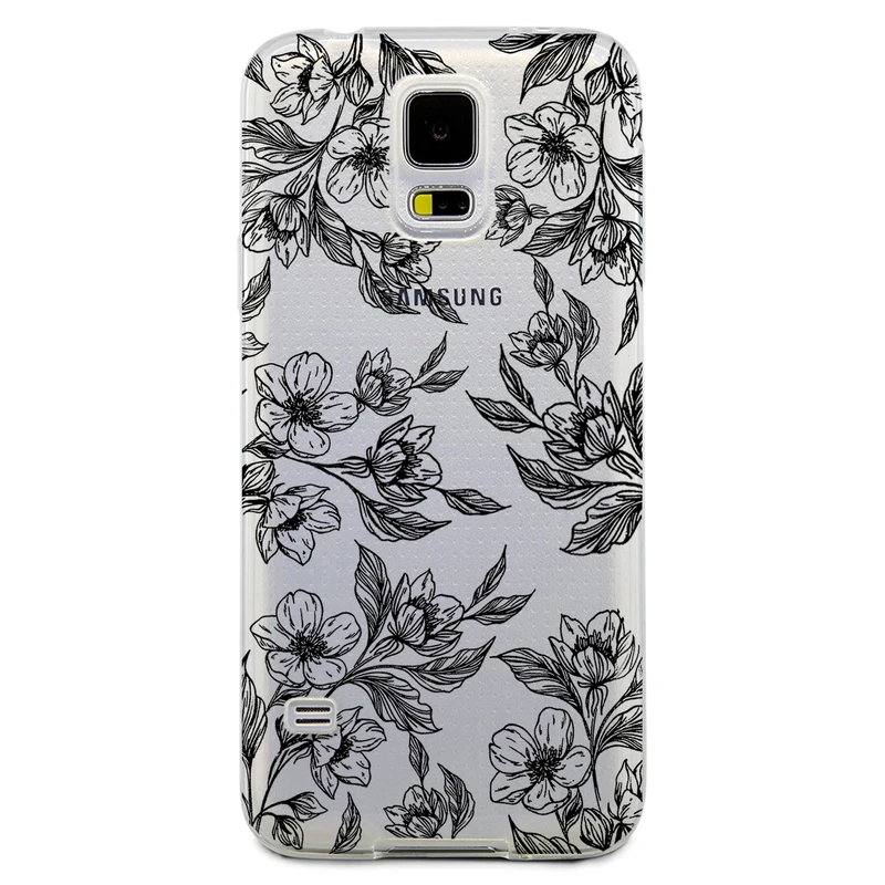 کاور مگافون طرح گل مدل C50-B مناسب برای گوشی موبایل سامسونگ Galaxy S5