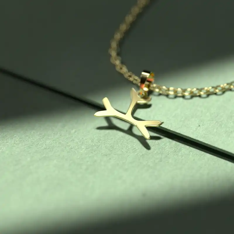 گردنبند طلا 18 عیار زنانه مدوپد مدل هندسی کد N2-1-1100