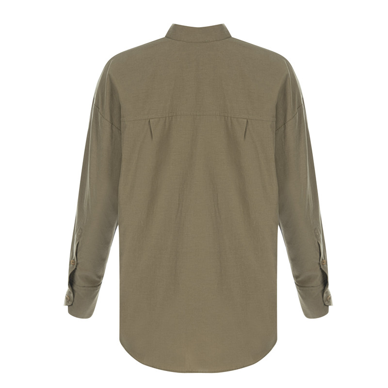 شومیز آستین بلند زنانه سرژه مدل 207338 رنگ سدری