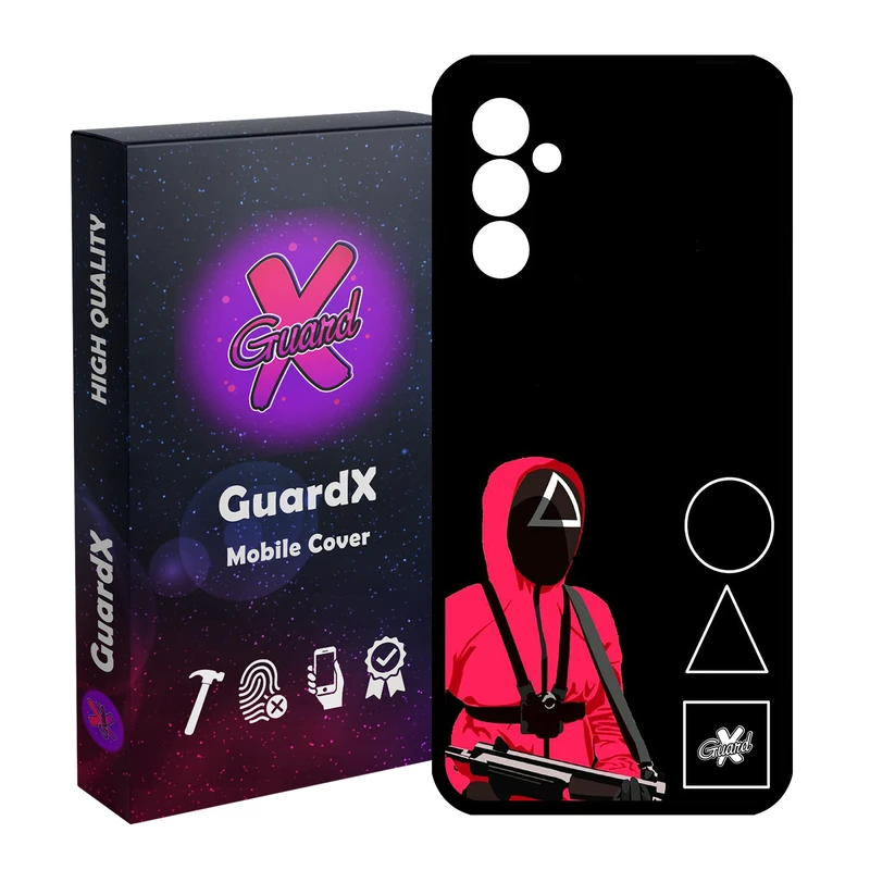 کاور گارد ایکس طرح Squid Game مدل Glass10410 مناسب برای گوشی موبایل سامسونگ Galaxy A24/A24 4G/M34 5G