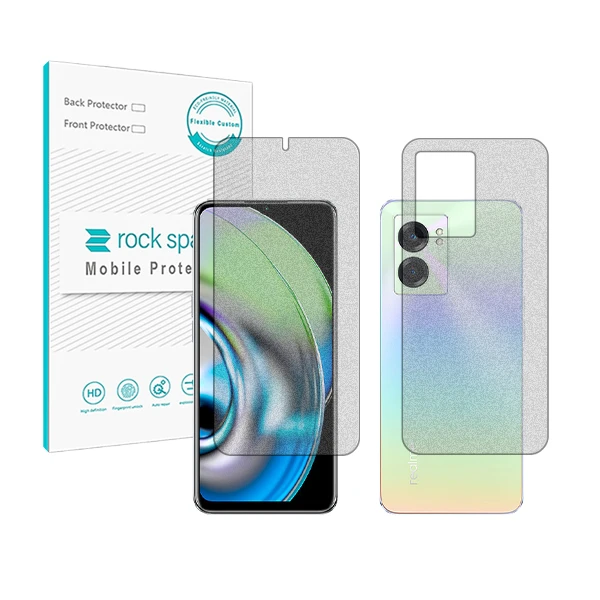 محافظ صفحه نمایش مات راک اسپیس مدل HyMTT مناسب برای گوشی موبایل ریلمی V23 به همراه محافظ پشت گوشی