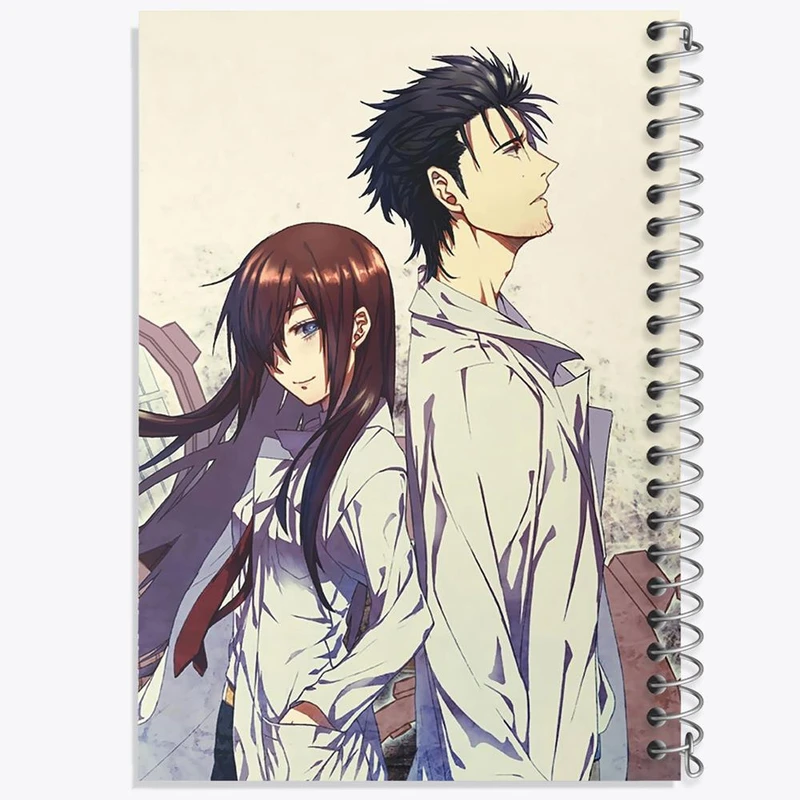 دفتر مشق 100 برگ خندالو طرح رینتارو و کوریسو ماکیسه انیمه اشتاینز گیت کد 17465