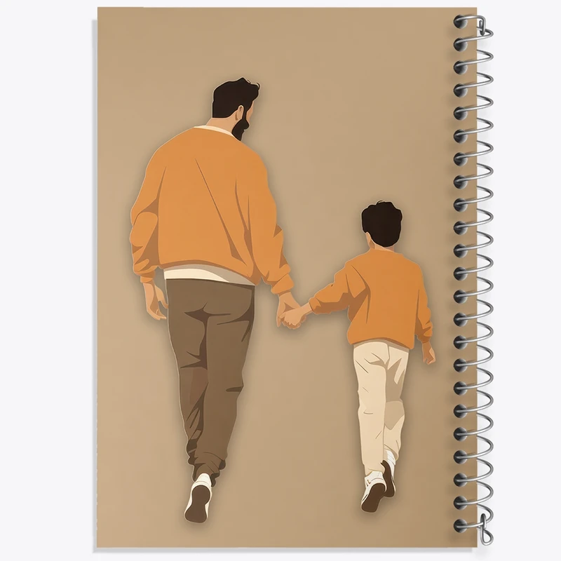 دفتر مشق 100 برگ خندالو طرح پدر و پسر کد F2582