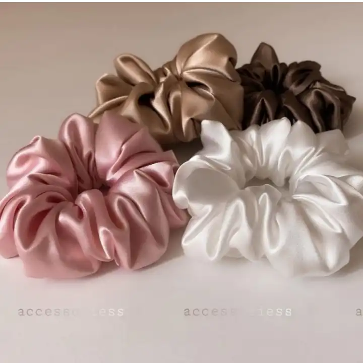 کش مو دخترانه مدل اسکرانچی ساتن Lx