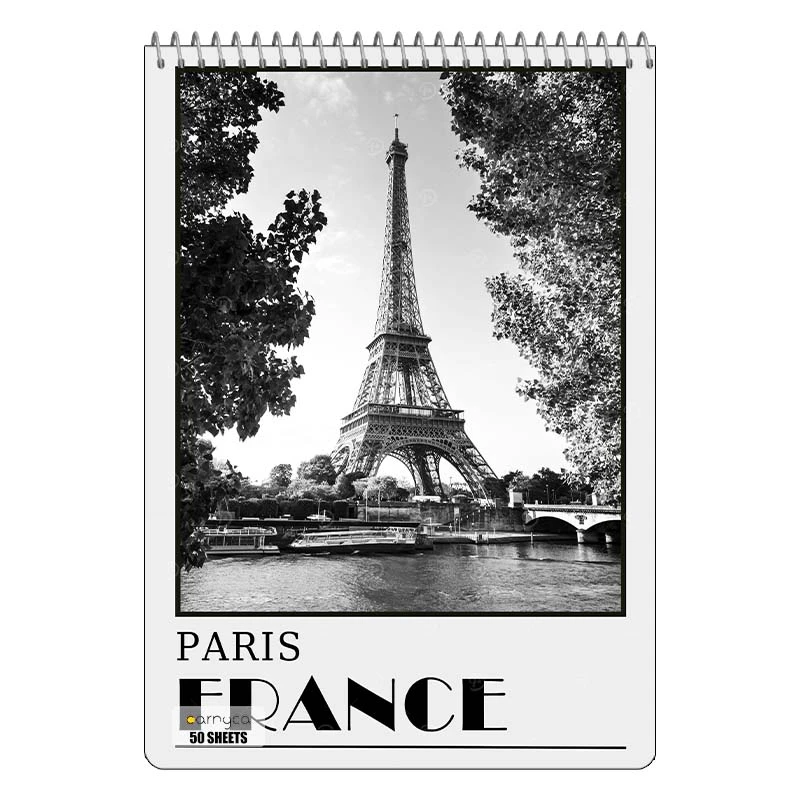 دفتر نقاشی 50 برگ سیمی کارنیکا طرح پاریس Paris کد 62745