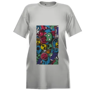 تی شرت لانگ آستین کوتاه  زنانه مدل آدم فضایی