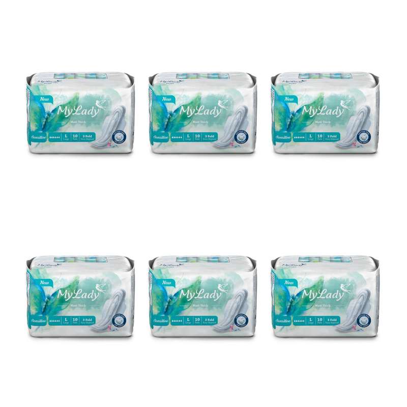نوار بهداشتی مای لیدی مدل New Maxi Thick مجموعه 6عددی نوار بهداشتی مای لیدی مدل New Maxi Thick مجموعه 6عددی
