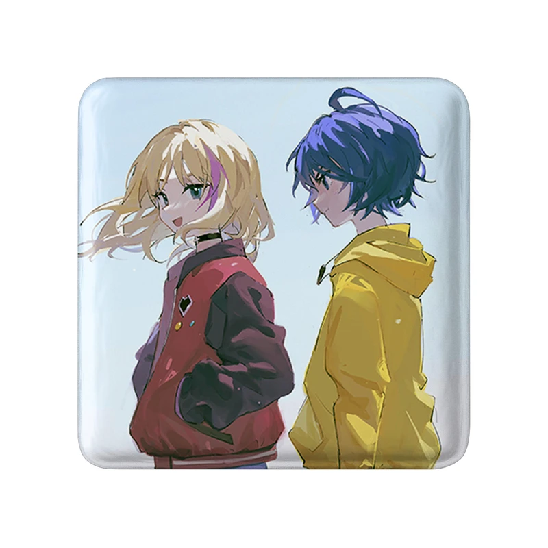 پیکسل خندالو طرح آی و ریکا انیمه واندر اگ پرایورتی مدل مربعی کد 34024