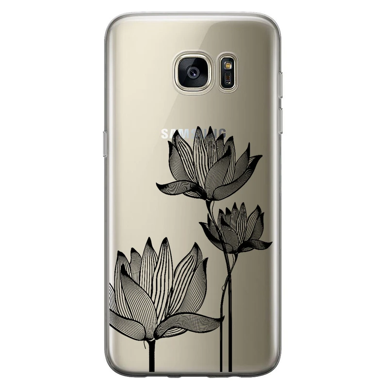 کاور مگافون طرح گل مدل C47-B مناسب برای گوشی موبایل سامسونگ Galaxy S6 Edge