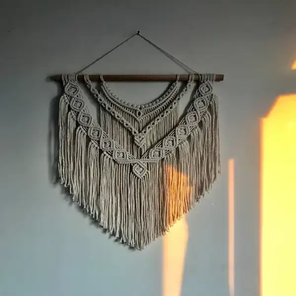 آویز بافتنی مدل مکرومه کد 007