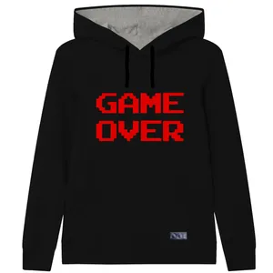 هودی پسرانه مدل GAME OVER کد HK001 رنگ مشکی