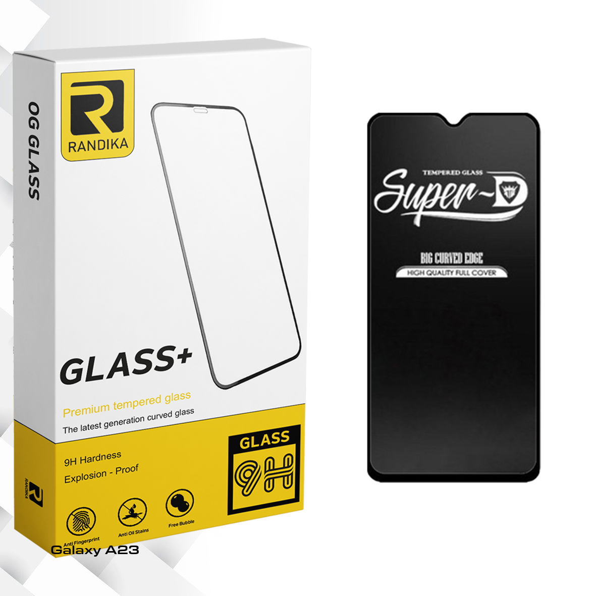 محافظ صفحه نمایش شیشه ای راندیکا مدل Randika Glass Super-D مناسب برای گوشی موبایل سامسونگ Galaxy A23
