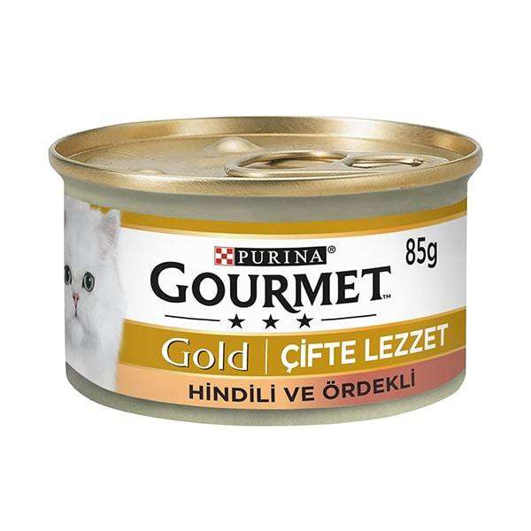 کنسرو غذای گربه گورمت مدل Gourmet Gold Turkey & Duck وزن 85 گرم