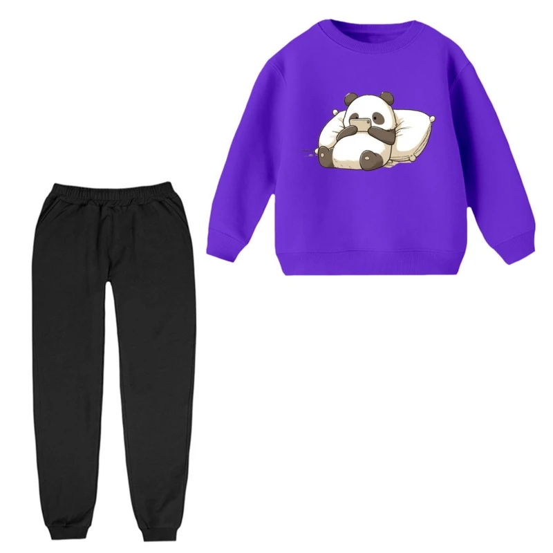 ست سویشرت و شلوار راحتی بچگانه مدل پاندا کد۳  