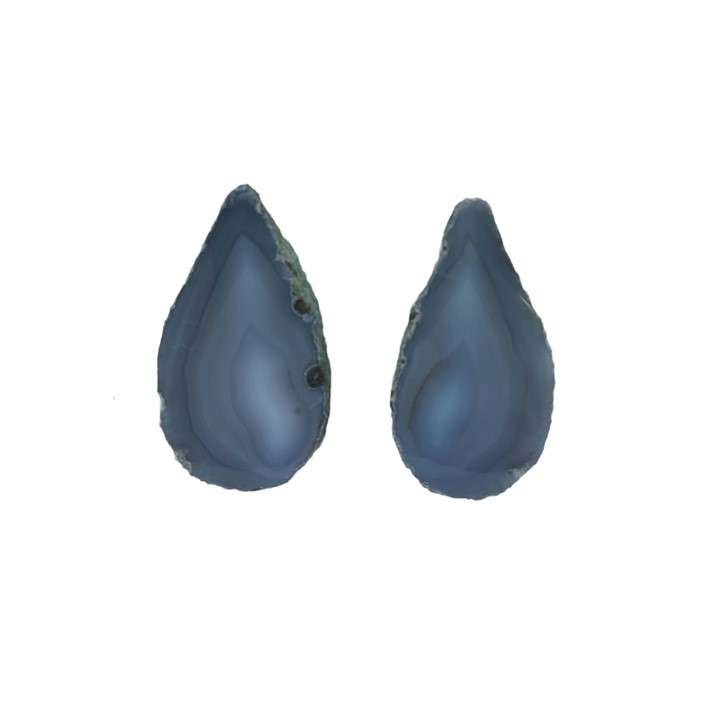 سنگ راف عقیق طرح اشک و ابر و بادی کد rw-4 مجموعه 2 عددی