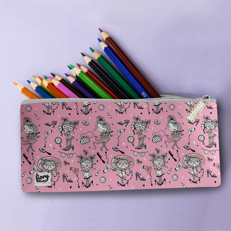 جامدادی مستر راد مدل دختر کیوت طرح میکاپ کد fiory 2029