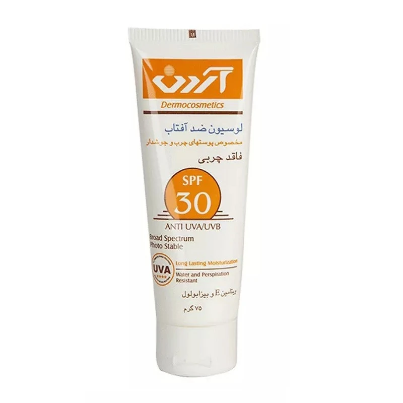عکس شماره 2 : لوسیون ضدآفتاب آردن مدل spf30 مناسب پوست های چرب و مستعد آکنه وزن 75 گرم