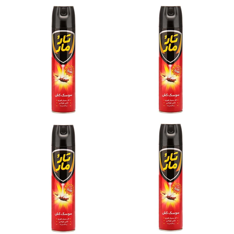 اسپری سوسک کش تارومار مدل killer حجم 400 میلی لیتر مجموعه 4 عددی