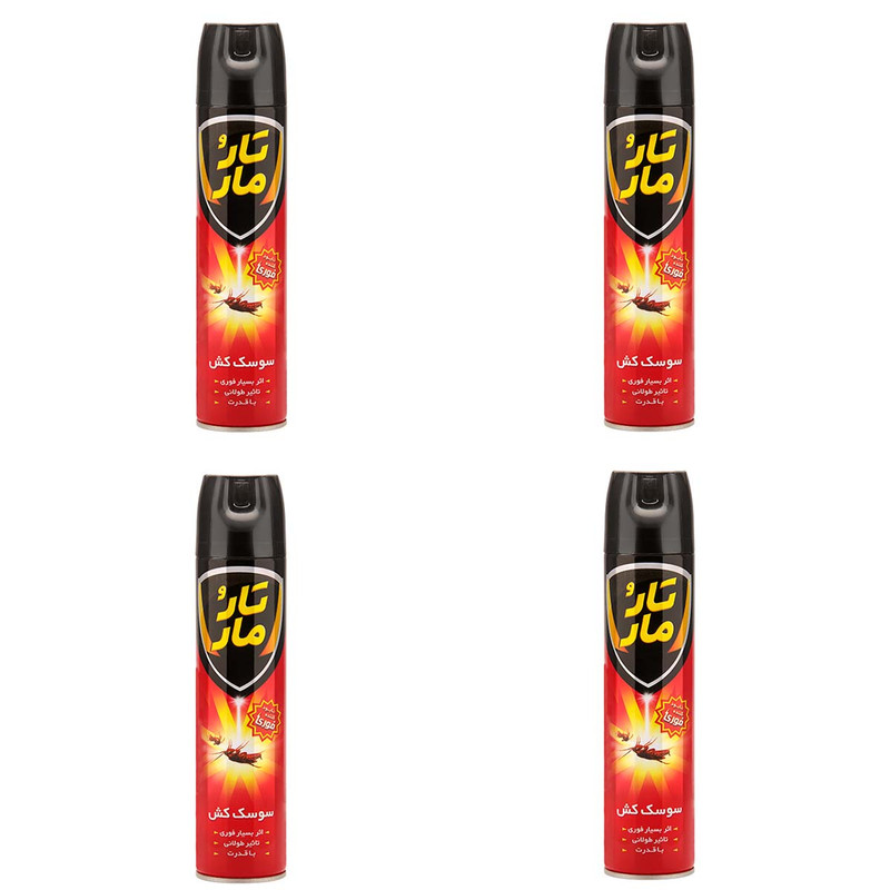 اسپری سوسک کش تارومار مدل killer حجم 400 میلی لیتر مجموعه 4 عددی