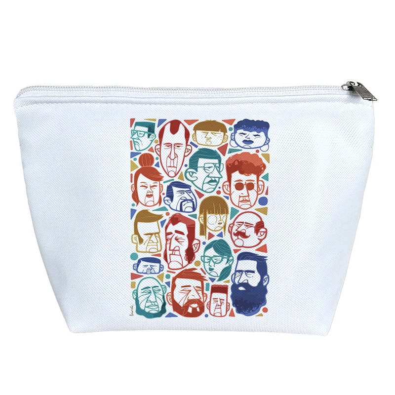 کیف لوازم آرایش دخترانه خندالو مدل پرتره چهره ها کد 8495