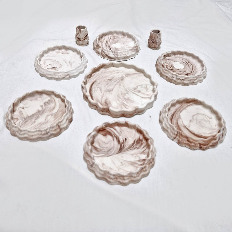 ست 9 تکه هفت سین  کنگره  نیک ثمر مدل مرمر