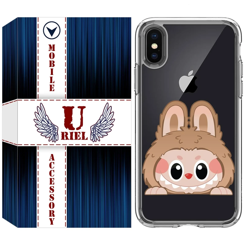 کاور یوریل قاب مدل Clear کد 143 طرح لبوبو Labubu مناسب برای گوشی موبایل اپل iPhone X / XS