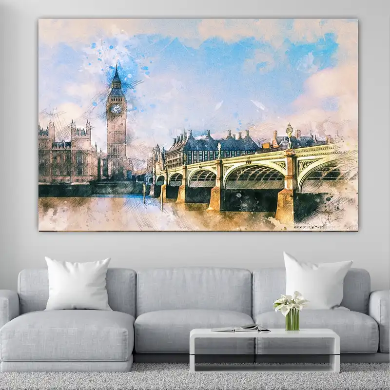 تابلو بوم طرح لندن مدل پل لندن کد SDB4813