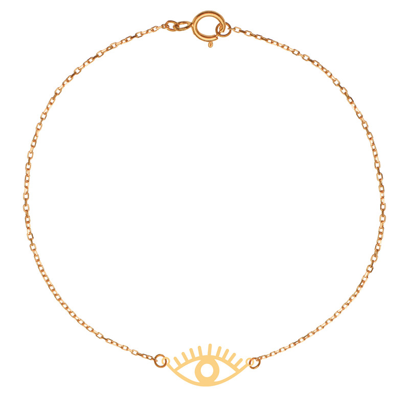 پابند طلا 18 عیار زنانه کرابو طرح چشم نظر مدل Kr2066