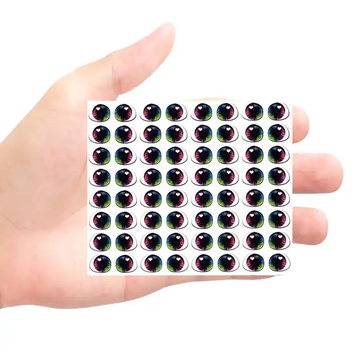 چشم عروسک مدل رزینی 10 میل کد 6 مجموعه 64 عددی