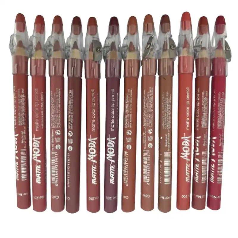 رژ لب مدادی مودا مدل Maxl1 مجموعه 12 عددی