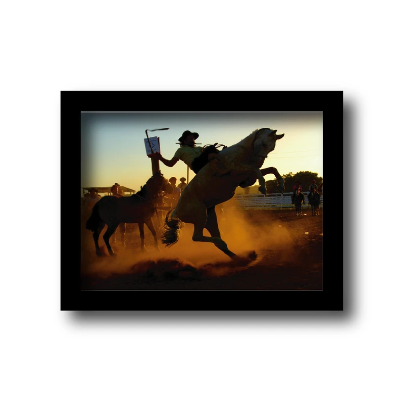 تابلو مدل کابوی طرح مسابقه اسب سواری کد 2