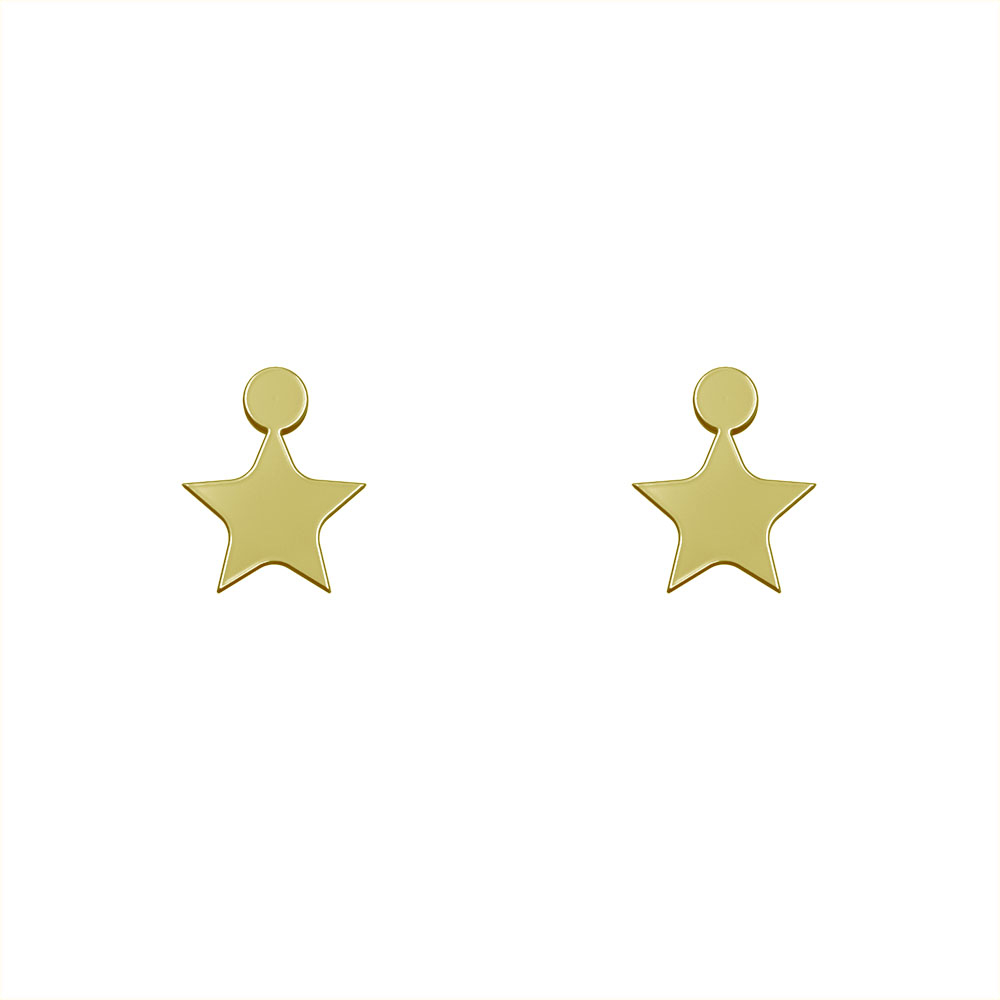 گوشواره طلا 18 عیار زنانه مدوپد مدل ستاره کد GA1-14252