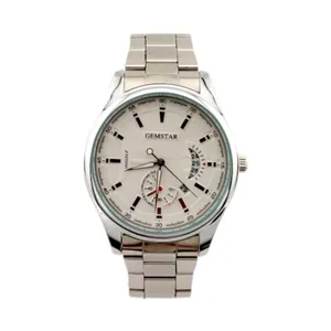 ساعت مچی عقربه‌ای مردانه جمستار مدل استیل تقویم دار کد GS-2845