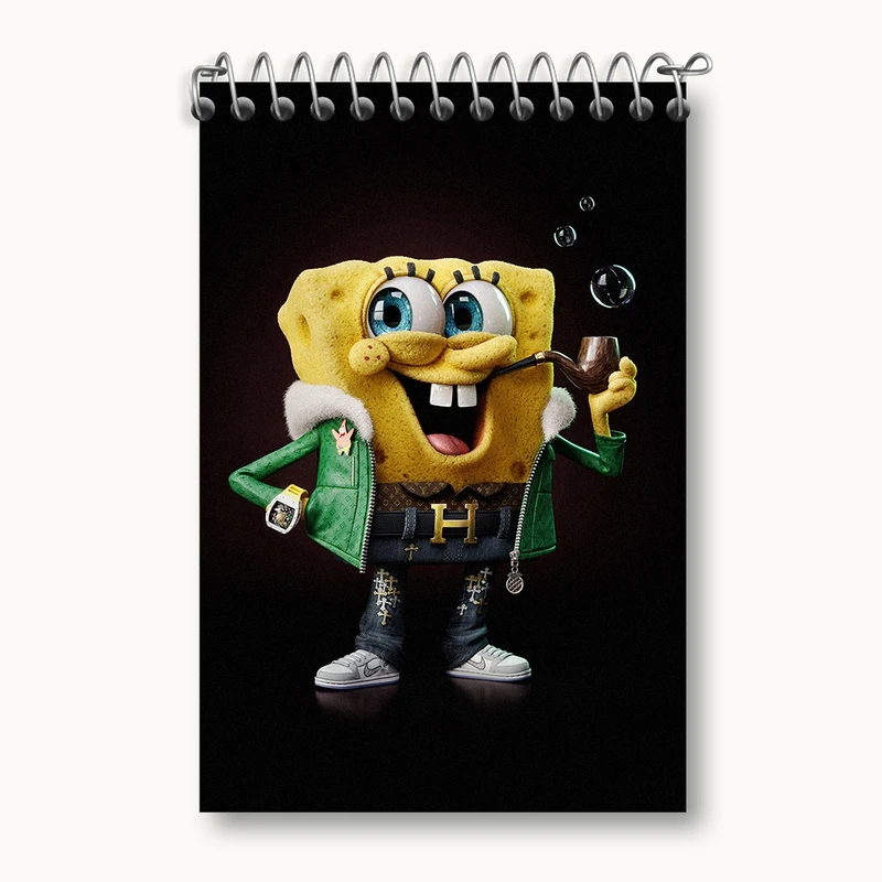 دفتر یادداشت 50 برگ خندالو مدل باب اسفنجی و پاتریک کد F475