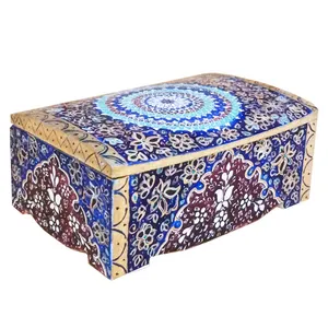 جعبه جواهرات استخوانی طرح تذهیب کد B 234