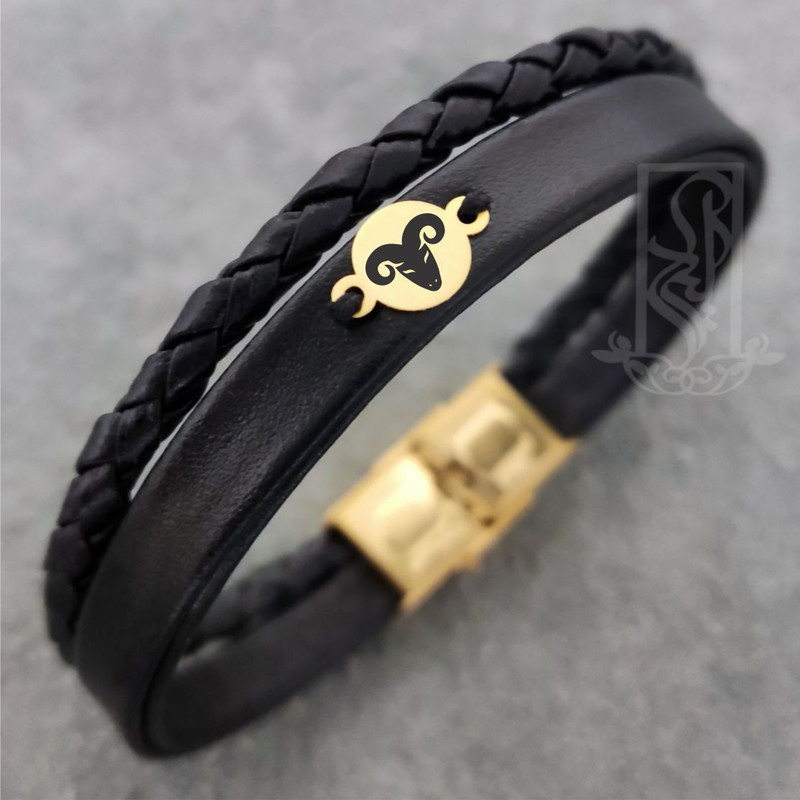 دستبند طلا 18 عیار مردانه لیردا مدل نماد ماه تولد فروردین دستبند طلا 18 عیار مردانه لیردا مدل نماد ماه تولد فروردین