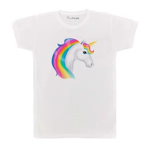 تی شرت بچگانه پرمانه طرح Unicorn کد pmt.3089