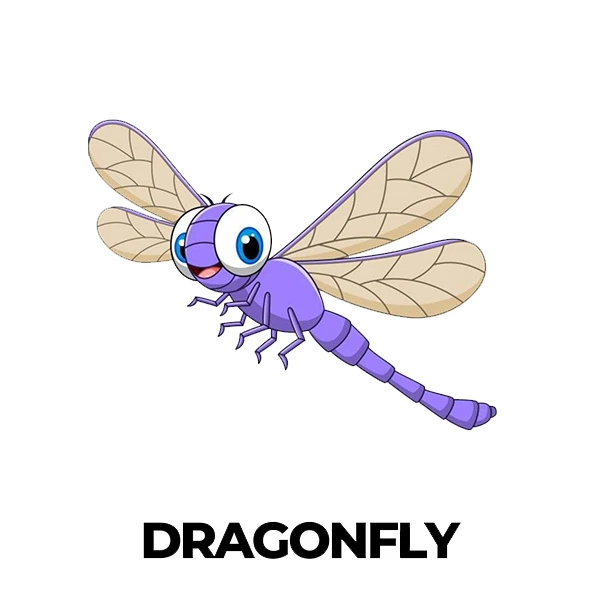 استیکر پارچه و لباس پاد آفرین طرح کارتونی سنجاقک کد 3067