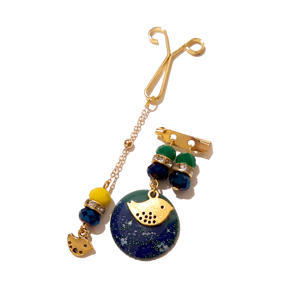 ست گیره روسری و سنجاق سینه زنانه مدل Pm058