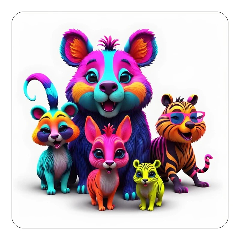 مگنت کاکتی طرح حیوانات رنگی مدل mp25207