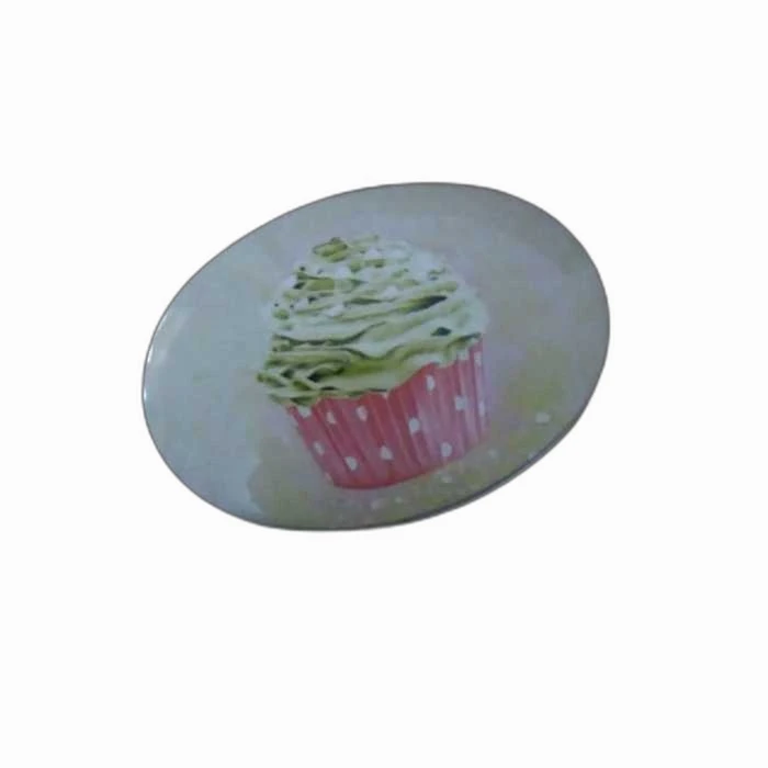 جعبه هدیه مدل بیضی طرح کاپ کیک کد 03