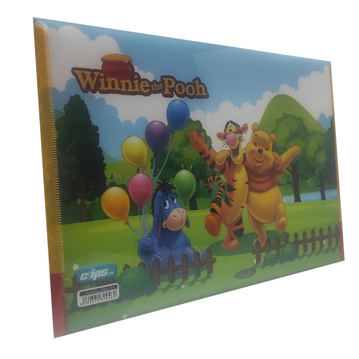 پوشه دکمه دار کلیپس طرح winnie the pooh