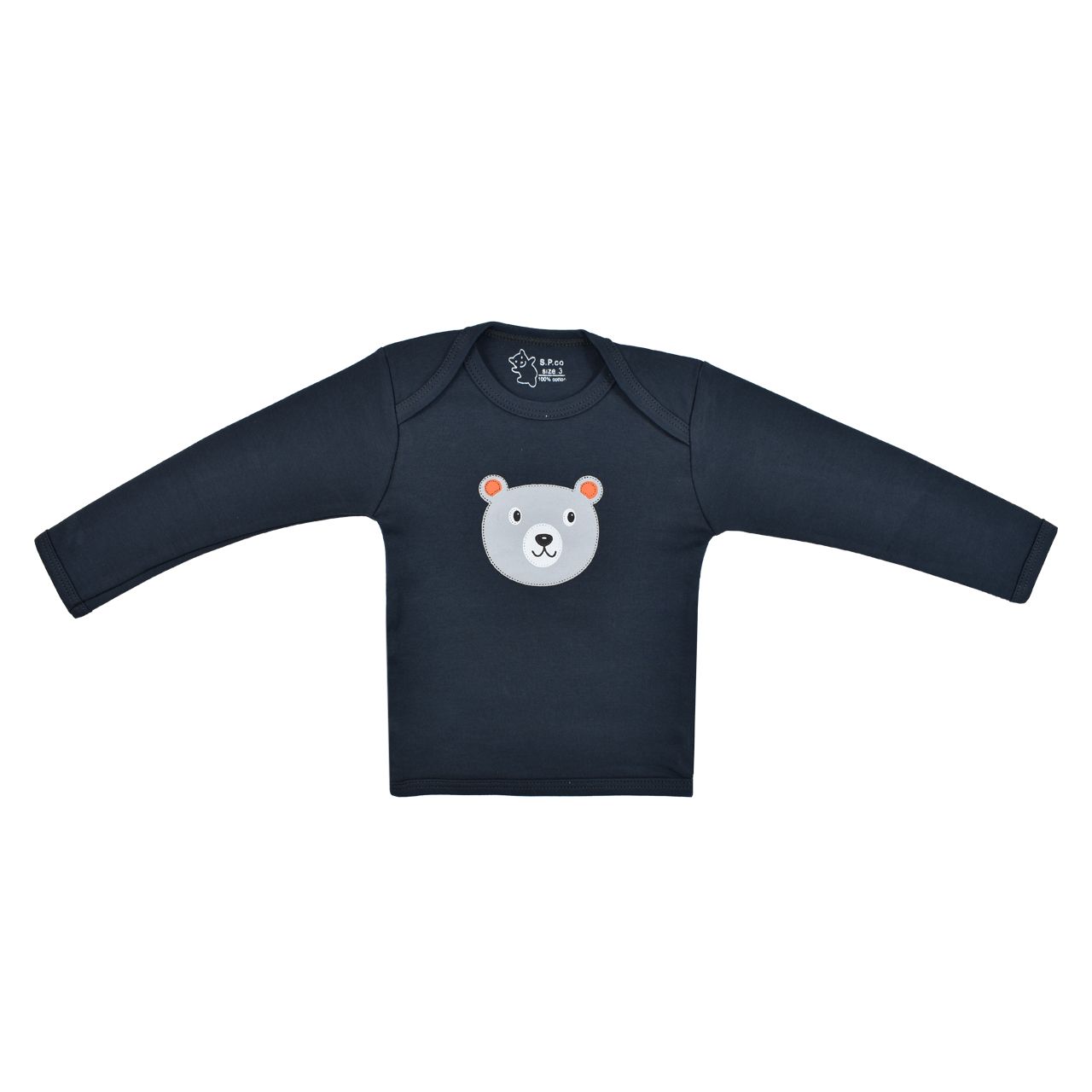 تی شرت آستین بلند نوزادی اسپیکو مدل خرس -  - 1