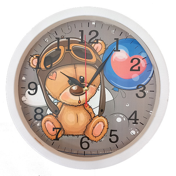 ساعت دیواری کودک مدل خرس خلبان کد 402052