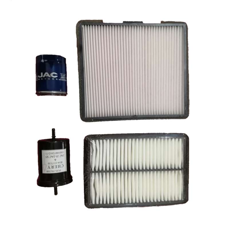 فیلتر هوا خودرو کد 06 مناسب برای جک J5 به همراه فیلتر روغن وکابین و بنزین