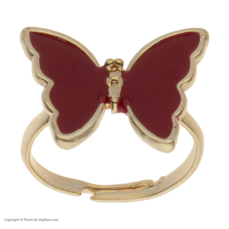 انگشتر زنانه مدل پاستیلی طرح پروانه کد YG-1
