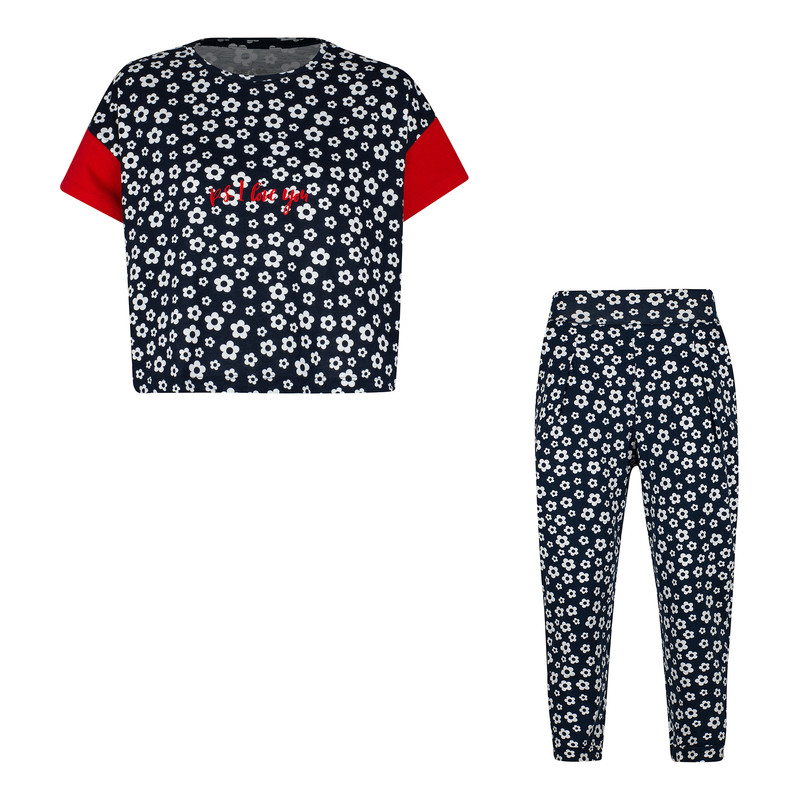 ست تی شرت آستین کوتاه و شلوارک زنانه ناربن مدل 15211088