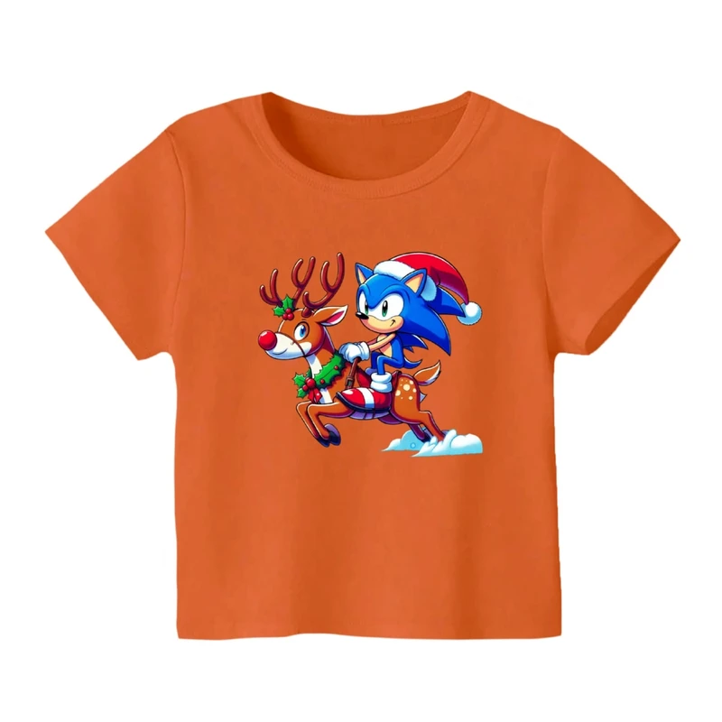 تی شرت آستین کوتاه بچگانه مدل سونیک کریسمس کد 2
